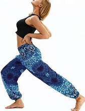 Load image into Gallery viewer, Women Trouser Floral Yoga Pants Loose Fit Bohemian Lounge Pants with Pocket - handmade items, shopping , gifts, souvenir