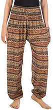 Load image into Gallery viewer, Women Print Smocked Waist Boho Trousers Drawstring - handmade items, shopping , gifts, souvenir