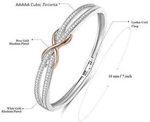Load image into Gallery viewer, Angelady Silver Infinity Ladies Bracelets Bangles - handmade items, shopping , gifts, souvenir
