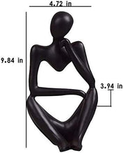 Load image into Gallery viewer, The Resin Thinker Statue Modern Black Statues Pasal 