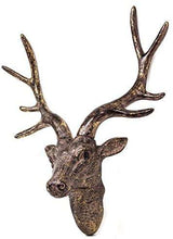 Load image into Gallery viewer, Stag Deer Head Sculpture Wall Decoration Made From Resin With Bronze Finish - handmade items, shopping , gifts, souvenir
