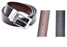 Load image into Gallery viewer, Reversible Black Leather Belt for Men Smart Casual Adjustable - handmade items, shopping , gifts, souvenir