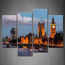 Load image into Gallery viewer, Wall Art Big Ben And Westminster Bridge 4 Panel Posters &amp; Prints Pasal 