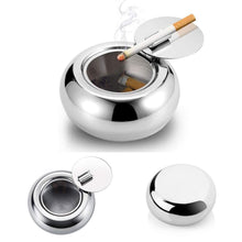 Load image into Gallery viewer, Ashtray with Lid Stainless Steel Cigarette Cigar Ash Trays Pasal 
