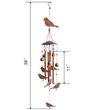 Load image into Gallery viewer, Bird Wind Chimes 4 Hollow Aluminum Tubes Chimes Pasal 