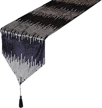 Load image into Gallery viewer, Home Sequin Table Runner Decorative Kitchen Dining Table Runner with Tassels Table Runners Pasal 