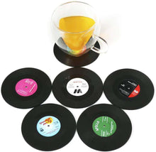 Load image into Gallery viewer, 6 PCS Retro Vinyl Cup Mat Record Style Coaster Non-slip Insulated Coffee Drink Mat - handmade items, shopping , gifts, souvenir