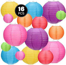 Load image into Gallery viewer, 16 Pcs Paper Lantern Colorful Hanging Decorative - handmade items, shopping , gifts, souvenir
