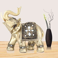 Load image into Gallery viewer, Gold Color Elegant  Home Office Decor Elephant Statue With Trunk Raised Home Office Decor Birthday Congratulatory House Warming Gift - handmade items, shopping , gifts, souvenir