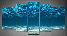 Load image into Gallery viewer, Wall Art Blue Ocean Bottom 5 Panel Posters &amp; Prints Pasal 