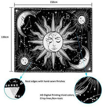 Load image into Gallery viewer, Sun and Moon Tapestry Black and White Constellation Astrology Mystic Wall Hanging For Bedroom - handmade items, shopping , gifts, souvenir
