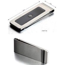 Load image into Gallery viewer, Black Paint Drill Crystal Stainless Steel Money Clip Tie Clips Pasal 
