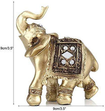Load image into Gallery viewer, Gold Color Elegant  Home Office Decor Elephant Statue With Trunk Raised Home Office Decor Birthday Congratulatory House Warming Gift - handmade items, shopping , gifts, souvenir