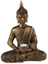 Load image into Gallery viewer, Large Thai Buddha tealight holder, gold, bronze - handmade items, shopping , gifts, souvenir