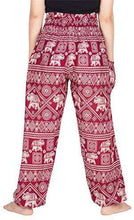 Load image into Gallery viewer, Women Print Smocked Waist Boho Trousers Drawstring - handmade items, shopping , gifts, souvenir