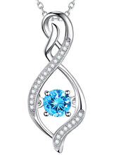 Load image into Gallery viewer, Gifts for Women Birthstones Jewellery Blue Topaz Garnet Necklace Necklaces Pasal 