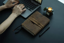 Load image into Gallery viewer, Leather Journal Lined Paper with luxury pen Diaries Pasal 