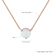 Load image into Gallery viewer, Rose Gold Plated Opal Pendant Necklace Gifts for Her - handmade items, shopping , gifts, souvenir