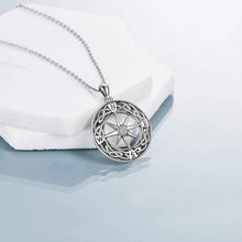 Load image into Gallery viewer, Compass Necklace Sterling Silver Anchor Pendant Necklace Necklaces Pasal 
