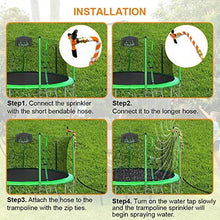 Load image into Gallery viewer, Landrip Trampoline Water Sprinklers for Kids 360 Degree Rotating Trampoline Spray Outdoor Trampolines Pasal 
