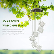 Load image into Gallery viewer, LED Solar Wind Chimes Light Spiral Spinner Color Changing Chimes Pasal 