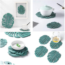 Load image into Gallery viewer, 3 Pcs Coasters Tropical Leaf Placemats Tea Cup Mat Coasters Pasal 
