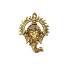 Load image into Gallery viewer, Wall Hanging Metal Ganesh Face Statue Pasal 