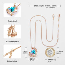 Load image into Gallery viewer, Love Heart White Rose Gold Necklaces Jewellery for Women Necklaces Pasal 