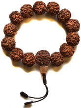 Load image into Gallery viewer, Buddhist bracelet Rudraksha seeds 17 mm wide - handmade items, shopping , gifts, souvenir