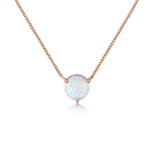 Load image into Gallery viewer, Rose Gold Plated Opal Pendant Necklace Gifts for Her - handmade items, shopping , gifts, souvenir