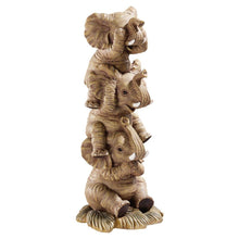 Load image into Gallery viewer, Design Toscano Hear Speak No Evil Stacked Elephants statue Statues Pasal 