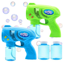 Load image into Gallery viewer, Bubble Guns with 2 Bottles Bubble Refill Solution Bubble Makers Pasal 