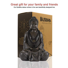 Load image into Gallery viewer, Large Meditating Zen Buddha Statue Indoor Outdoor with Natural Wood beaded necklace 43cm Statue Pasal 
