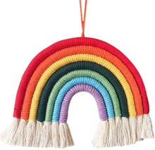 Load image into Gallery viewer, Rainbow Wall Hanging Hand-Woven Decoration for Kids Room Decor Bedroom Playroom Home Decoration - handmade items, shopping , gifts, souvenir