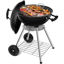 Load image into Gallery viewer, Portable Charcoal Grill for Outdoor Grilling with Lid 4 Legs Rolls 18in Grill BBQ Kettle Outdoor Charcoal Barbecues Pasal 