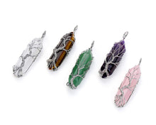 Load image into Gallery viewer, Tree of Life Clear Quartz Crystal Pendant Necklace Necklaces Pasal 