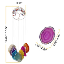 Load image into Gallery viewer, Mangsen Tree of Life Agate Slices Wind Chimes Chimes Pasal 
