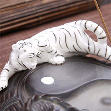 Load image into Gallery viewer, Dragon and White Tiger Ceramic Backflow Incense Burner with 10 PCS Cones Incense Holders Pasal 