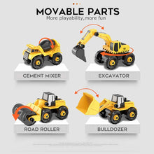 Load image into Gallery viewer, Construction Vehicles Excavators Truck Toy with Storage Box, 6 in 1 DIY Unknown Pasal 