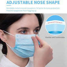 Load image into Gallery viewer, 100 pks Disposable Face Masks Procedure Masks Pasal 