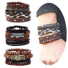 Load image into Gallery viewer, Bracelets Braided Leather Wristband Bracelet Pasal 