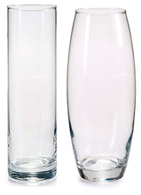 Load image into Gallery viewer, Transparent vase oval &amp; tall Set of 2 Glass Vase Pasal 