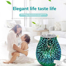Load image into Gallery viewer, Glass Electric Oil Burner Wax Melt Burner 3D Colorful Fancy Firework Aroma Lamp Home Fragrance Lamps Pasal 