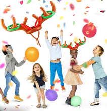 Load image into Gallery viewer, Christmas Party Toss Game Inflatable Reindeer Antler Hat with Rings for Kids Toss Games Pasal 
