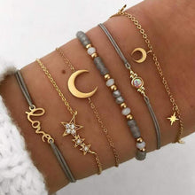 Load image into Gallery viewer, Star and Moon Bracelet Bracelet Pasal 