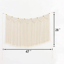 Load image into Gallery viewer, Wall Hanging Tapestry Fringe Garland Banner Cotton Woven Wall Decor for Living Room Bedroom Wedding Party Decoration Tapestries Pasal 
