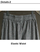 Load image into Gallery viewer, Womens Casual Striped Pants Elastic Waist Linen Trousers Trousers Pasal 