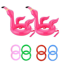 Load image into Gallery viewer, Game Ring Toss Game Inflatable Flamingo Hat with Rings Toss Games Pasal 