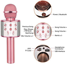 Load image into Gallery viewer, Karaoke Microphones for Kids Wireless Bluetooth - handmade items, shopping , gifts, souvenir