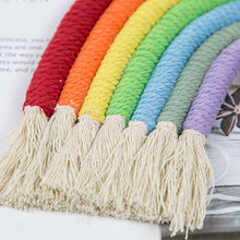 Load image into Gallery viewer, Rainbow Wall Hanging Hand-Woven Decoration for Kids Room Decor Bedroom Playroom Home Decoration - handmade items, shopping , gifts, souvenir